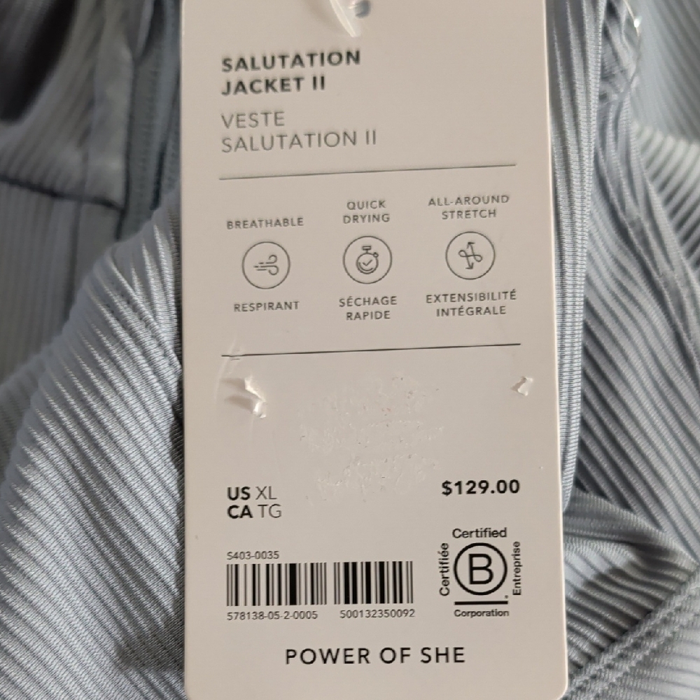 Athleta Salutation Jacket Blue Star NWT - Picture 9 of 9